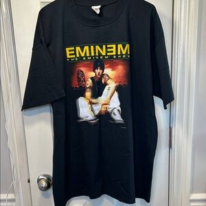Authentic 2002 Vintage Eminem Black and Yellow Concert Tee NWOT